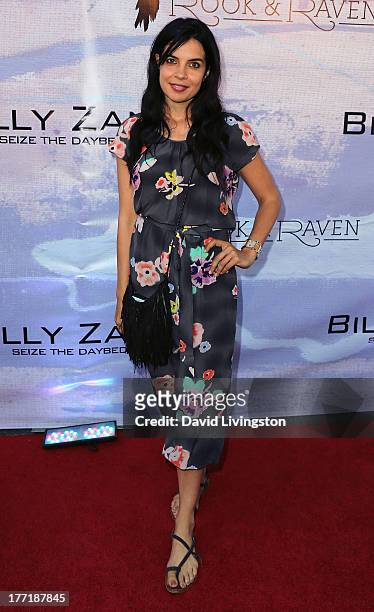 Actress Zuleikha Robinson attends the opening night of Billy Zane's "Seize The Day Bed" solo art exhibition at G+ Gulla Jonsdottir Design on August...