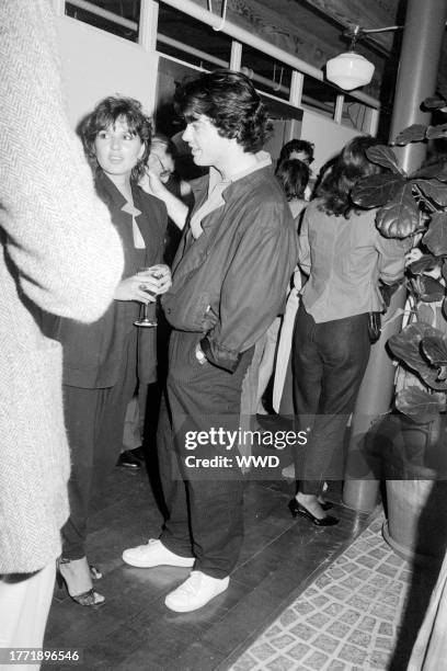 Maria Richwine and Peter Gallagher attend a party in Los Angeles, California, on July 13, 1982.