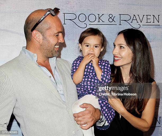 Actor Billy Zane, his daughter Eva Zane and model Candice Neil attend the artist's reception for Billy Zane's solo art exhibition 'Seize The Day Bed'...