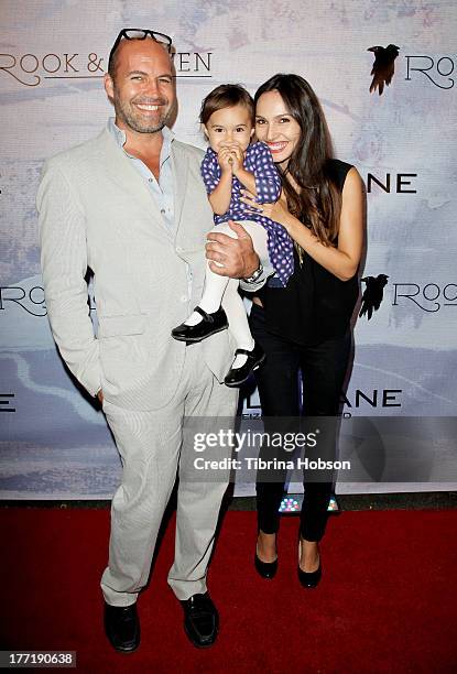 Actor Billy Zane, his daughter Eva Zane and model Candice Neil attend the artist's reception for Billy Zane's solo art exhibition 'Seize The Day Bed'...