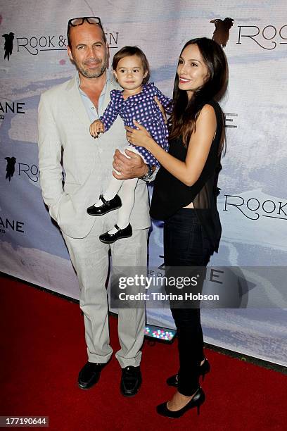 Actor Billy Zane, his daughter Eva Zane and model Candice Neil attend the artist's reception for Billy Zane's solo art exhibition 'Seize The Day Bed'...