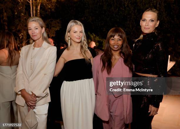 Elaine Irwin, Kelly Sawyer Patricof, Brigette Romanek and Molly Sims attend "Celebrating the Magic and Meaning Behind YSE Beauty" on November 02,...