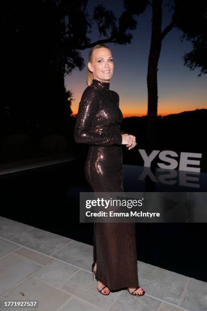 Molly Sims attends "Celebrating the Magic and Meaning Behind YSE Beauty" on November 02, 2023 in Pacific Palisades, California.