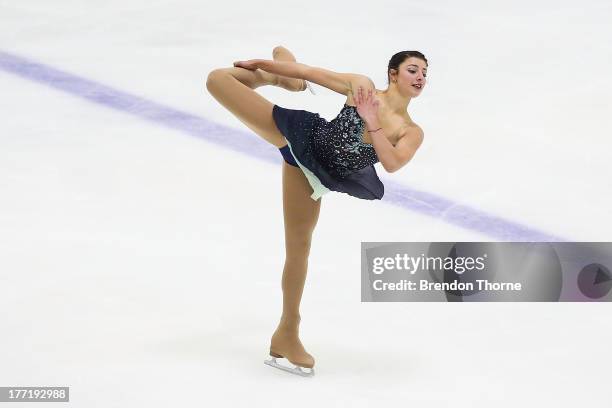 Chantelle Kerry of Australia competes in the Senior Ladies Free Program during Skate Down Under at Canterbury Olympic Ice Rink on August 22, 2013 in...