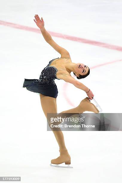 Chantelle Kerry of Australia competes in the Senior Ladies Free Program during Skate Down Under at Canterbury Olympic Ice Rink on August 22, 2013 in...