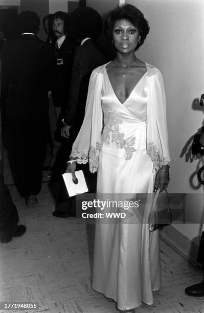 Lola Falana attends a party at the Miramar Hotel in Los Angeles, California, on January 31, 1977.