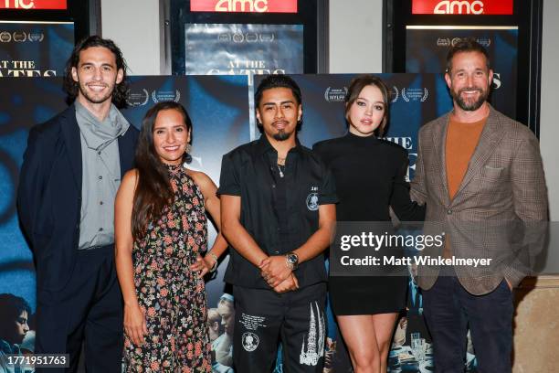 Augustus Meleo Bernstein, Vanessa Benavente, Ezekiel Pacheco, Sadie Stanley, and Noah Wyle attend the Los Angeles special screening of "At The Gates"...