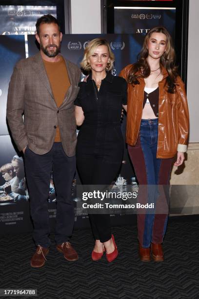 Noah Wyle, Sara Wells and Auden Wyle attend the "At The Gates" LA Special Screening - Picturehouse Will Open The Film On 11/3 In LA And On 11/10 In...