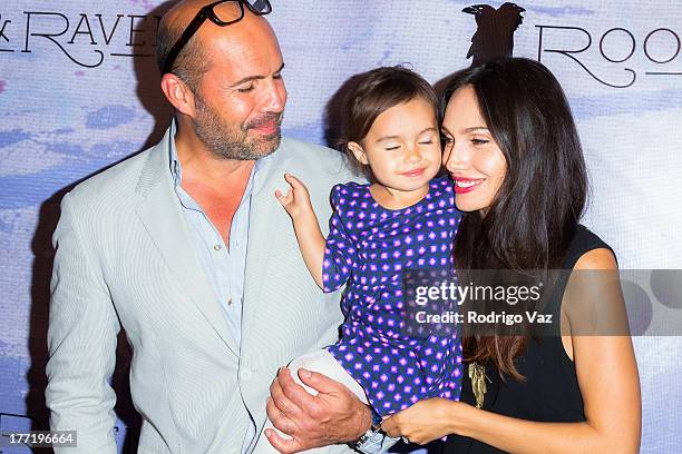 Actor/artist Billy Zane, dughter Ava Katherine Zane and model Candice Neil attend the artist's reception for Billy Zane's solo art exhibition "Seize...