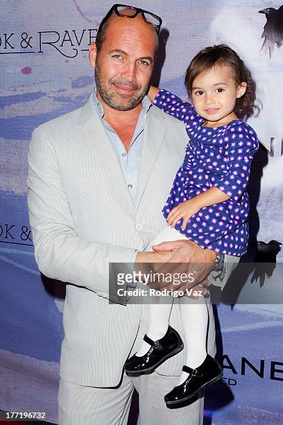 Actor/artist Billy Zane and daughter Ava Katherine Zane attend the artist's reception for Billy Zane's solo art exhibition "Seize The Day Bed" on...