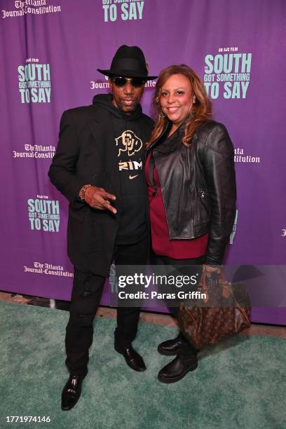 Guests attend the premiere of AJC's "The South Got Something To Say" documentary screening at Center Stage Theater on November 02, 2023 in Atlanta,...