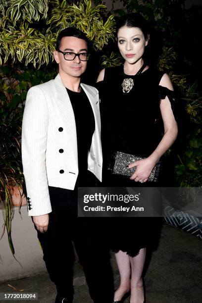 Christian Siriano and Michelle Trachtenberg attend Christian Siriano's 15 Year Anniversary Celebration at Nic's On Beverly on November 02, 2023 in...