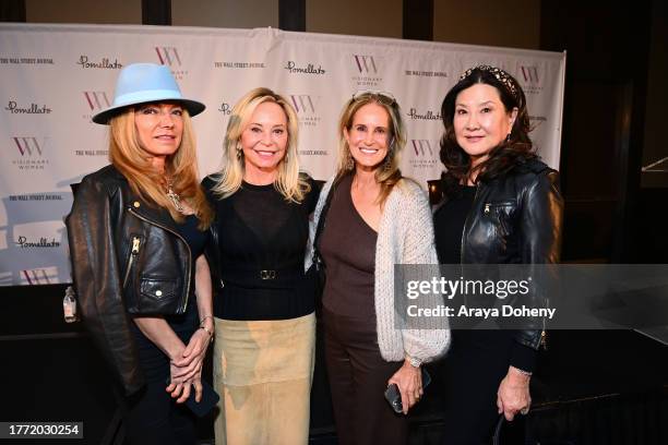 Julie Wainwright and Nina Kotick attend the Visionary Women presents Female Founders Salon at Brentwood Country Club on November 02, 2023 in...