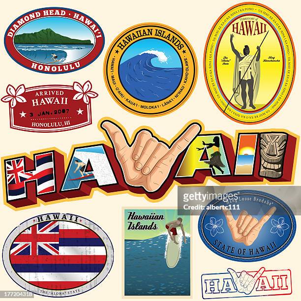 hawaiian lanmarks and magic - 鑽石山 幅插畫檔、美工圖案、卡通及圖標