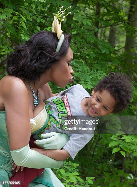 In this handout photo provided by Disney Parks, in this photo taken May 29, 2013 Jennifer Hudson, in costume as Tiana from Disney's "The Princess and...