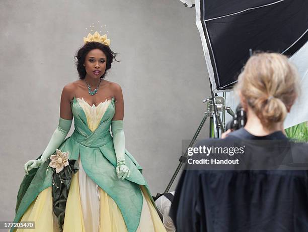 In this handout photo provided by Disney Parks, in this photo taken May 29, 2013 Jennifer Hudson poses for acclaimed photographer Annie Leibovitz as...