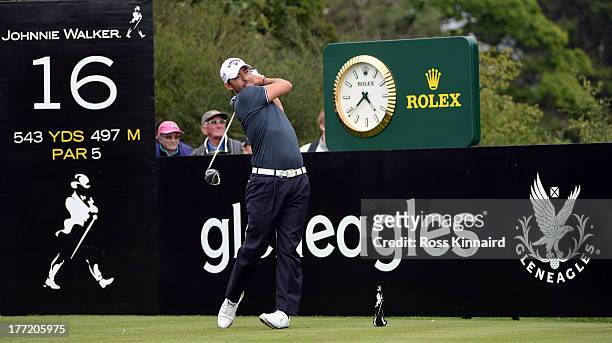 Pablo Larrazabal of Spain during the first round of the Johnnie Walker Championship at Gleneagles on August 22, 2013 in Auchterarder, Scotland.