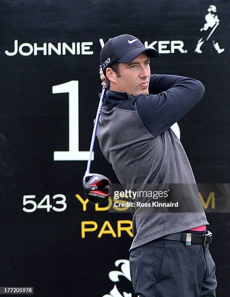 Ross Fisher of England during the first round of the Johnnie Walker Championship at Gleneagles on August 22, 2013 in Auchterarder, Scotland.