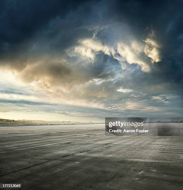 construction of parking lot - cloudy sky bildbanksfoton och bilder