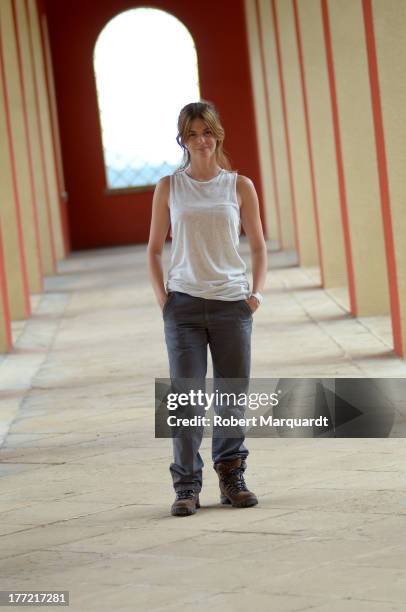 Actress Manuela Velasco poses for a private portrait session on the set of her latest movie 'Rec 4 Apocalipsis' being filmed at Parc Audiovisual de...