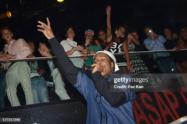 Rocky performs during the ASAP Rocky Party at the VIP Room on August 21, 2013 in Saint Tropez, France.