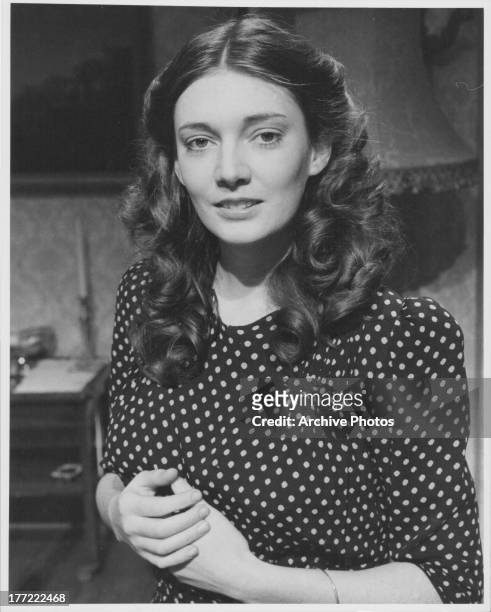 Promotional headshot of actress Sarah Douglas, as she appears in the TV series 'Thundercloud', 1979.