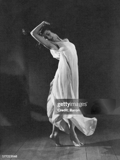British ballerina, Dame Margot Fonteyn in 'Dante Sonata', circa 1940. The ballet, first performed in 1940, is set by Frederick Ashton to the music of...