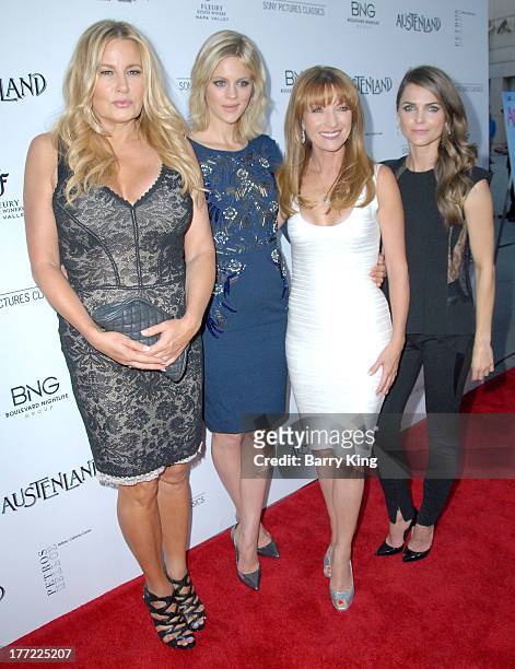 Actresses Jennifer Coolidge, Georgia King, Jane Seymour and Keri Russell attend the premiere of 'Austenland' on August 8, 2013 at ArcLight Hollywood...