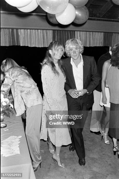 Valerie Perrine and Nels van Patten attend a party in Los Angeles, California, on August 18, 1978.