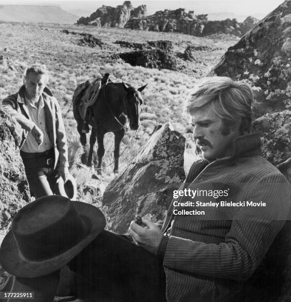 Actors Paul Newman and Robert Redford in a scene from the movie 'Butch Cassidy and the Sundance Kid', 1969.