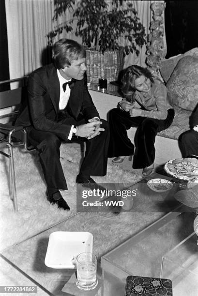 Ryan O'Neal and Tatum O'Neal attend a party at the Mengers residence in Los Angeles, California, celebrating the premiere of "Barry Lyndon" on...