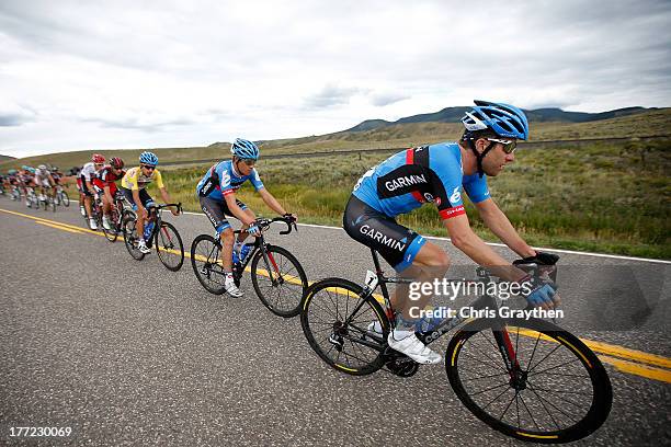 Christian Vande Velde of Team Garmin-Sharp rides in the peloton during stage four of the 2013 USA Pro Cycling Challenge from Steamboat Springs to...