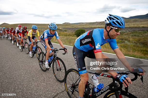 Christian Vande Velde of Team Garmin-Sharp rides in the peloton during stage four of the 2013 USA Pro Cycling Challenge from Steamboat Springs to...