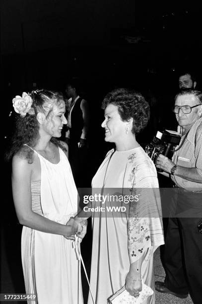 Maria Richwine and Maria Elena Holly Diaz attend an event in Los Angeles, California, on June 15, 1978.