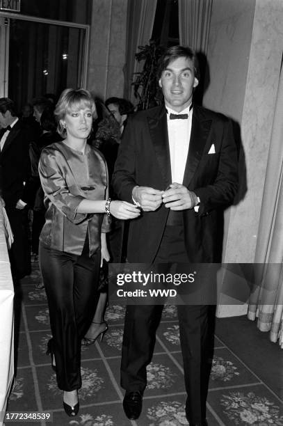 Lynn Eriks and Sam J. Jones attend an event in Beverly Hills, California, on February 10, 1982.