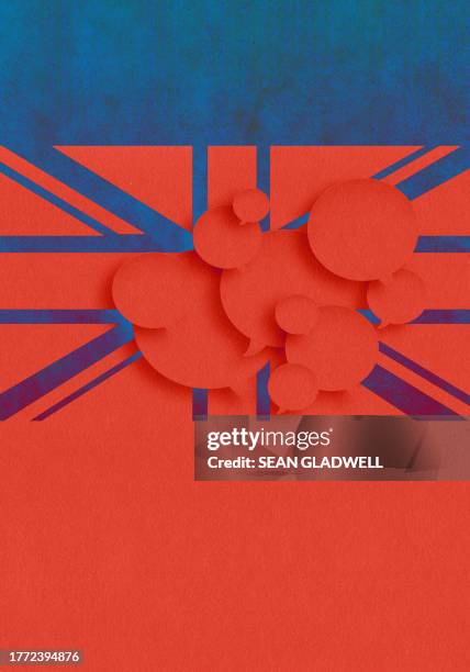 british communication - british flag icon stock pictures, royalty-free photos & images