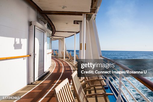 Deck of Cruise ship at sea, Falmouth, Jamaica Deck of Cruise ship at sea, Falmouth, Jamaica