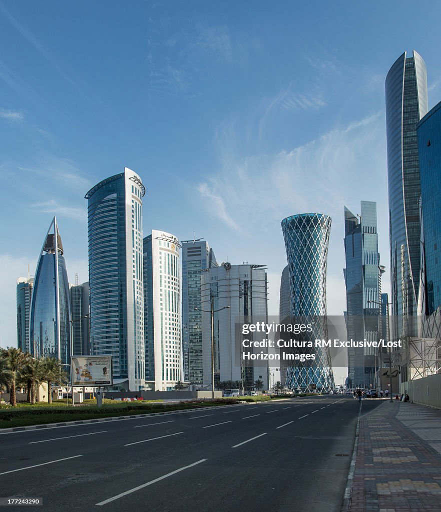 Skyscrapers of downtown Doha, Qatar