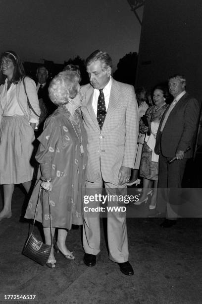 Lillian Disney and John L. Truyens attend a party, themed for the movie "Tron" and benefitting the California Institute of the Arts, on the Walt...