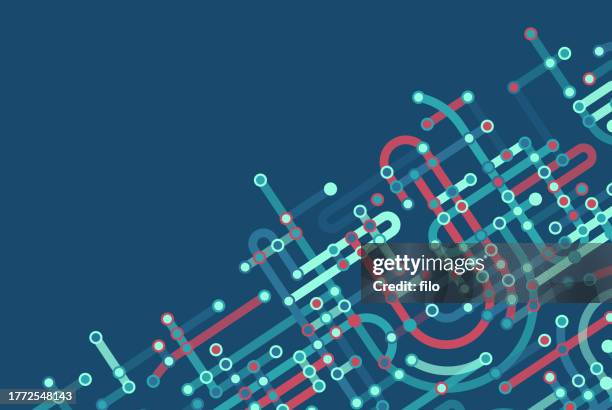 modern technology connection network artificial intelligence abstract background - underground pipe stock illustrations