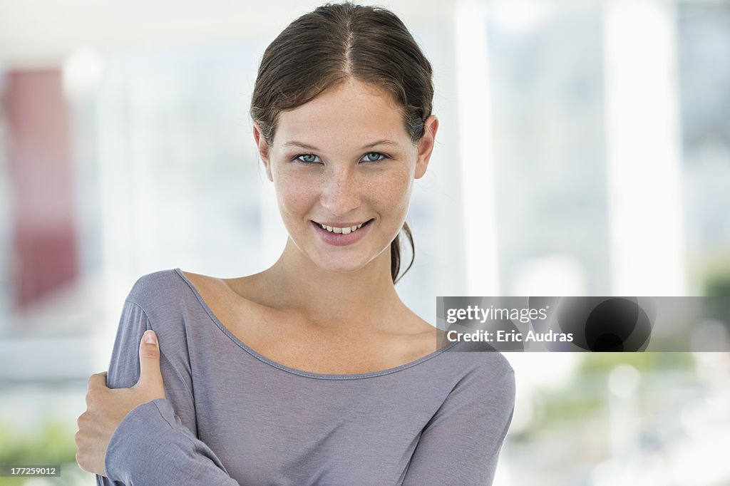 Portrait of a beautiful woman smiling