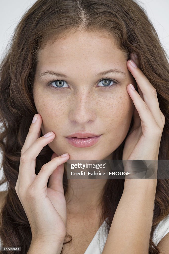 Portrait of a beautiful woman posing