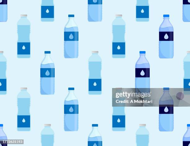 repetitive water bottle texture. - plastic texture stock illustrations