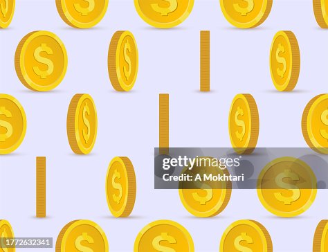 Repeating dollar coin texture. Repeating dollar coin texture.