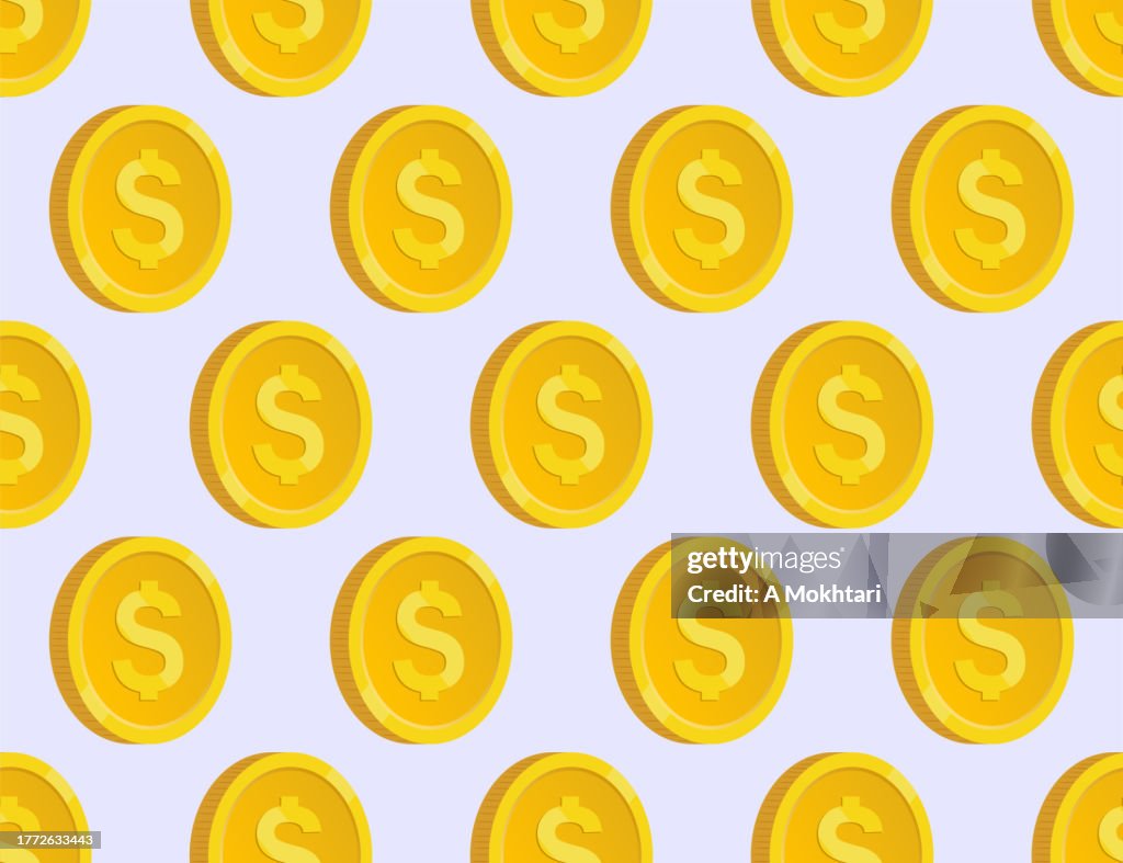 Repeating Dollar Coin Texture High-Res Vector Graphic - Getty Images