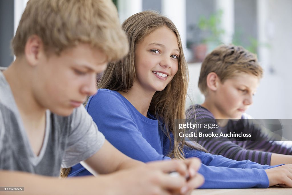 Students in a classroom