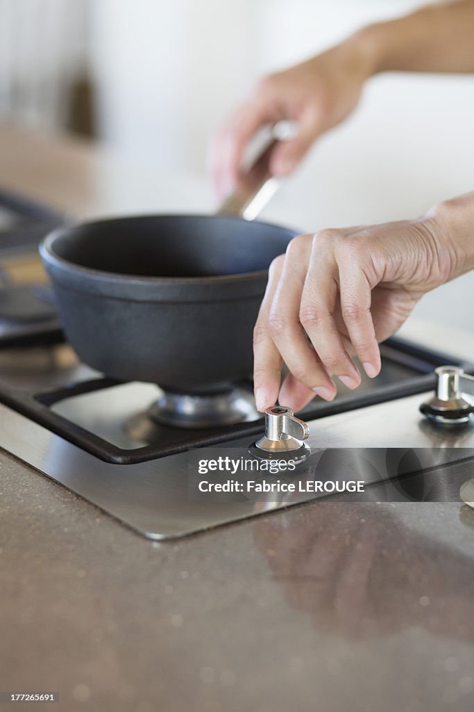 Woman cooking in the kitchen