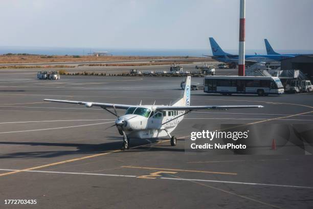 Cessna 208B Grand Caravan aircraft of Cycladic Air spotted at Heraklion International Airport Nikos Kazantzakis in Crete island. Cycladic is a small...