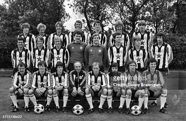 Second Division Newcastle United squad Steve Carney, John Connolly, Bobby Shinton, Stuart Boam, Billy Rafferty, Kenny Mitchell and David Barton Terry...