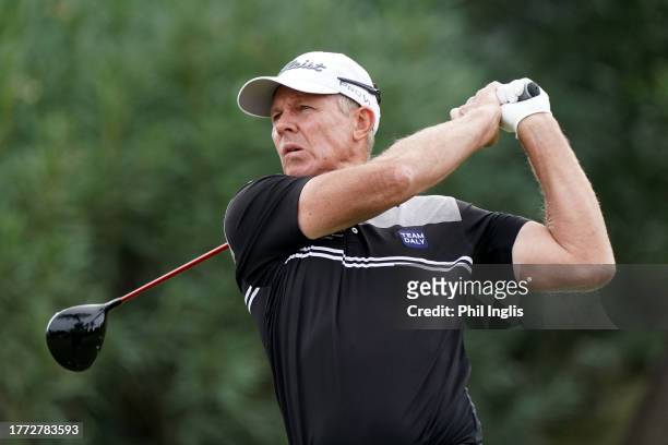 James Kingston of South Africa in action during Day One of the Farmfoods European Senior Masters hosted by Peter Baker played on the South Course at...